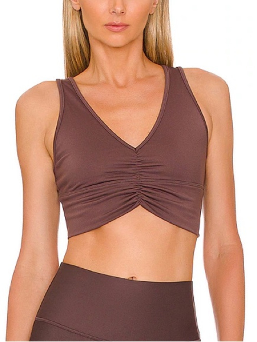 ALO YOGA Wild Thing Bra in Raisin Size XS